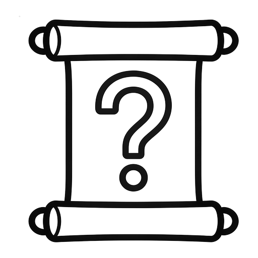Icono de testamento con un signo de interrogación
